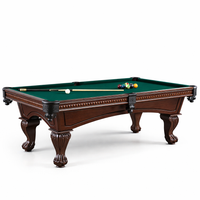 Pool Table Built for Championship Play, 1-Inch Slate Bed, Solid Wood Frame, Wool Blend Surface