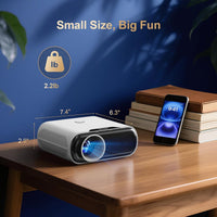 4K-Projector with Googie TV,  2500 ANSI Projector with Wifi and Bluetooth, Built-In Official Apps, Googie Voice, Doiby Audio, HDMI ARC CEC Native 1080P Movie Projector (White)
