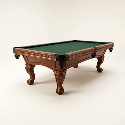 Pool Table Built for Championship Play, 1-Inch Slate Bed, Solid Wood Frame, Wool Blend Surface — Studio Shot