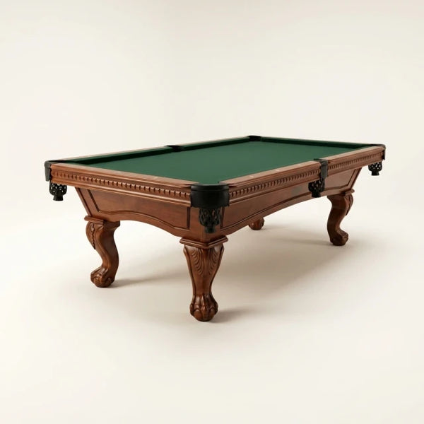 Pool Table Built for Championship Play, 1-Inch Slate Bed, Solid Wood Frame, Wool Blend Surface — Studio Shot