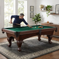 Pool Table Built for Championship Play, 1-Inch Slate Bed, Solid Wood Frame, Wool Blend Surface — Lifestyle